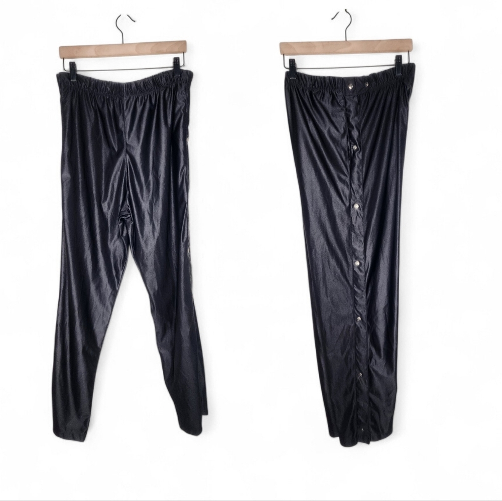 Vintage Teamwork Athletic Apparel Tear-Away Track Pants in Black Size M